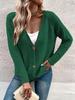 2025 European Autumn/Winter Women's Simple Button-Up Cardigan Sweater Coat