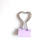 Creative  Pink Clip Heart Hollow Out Metal Binder Clips Notes Letter Paper Clip Office Supplie