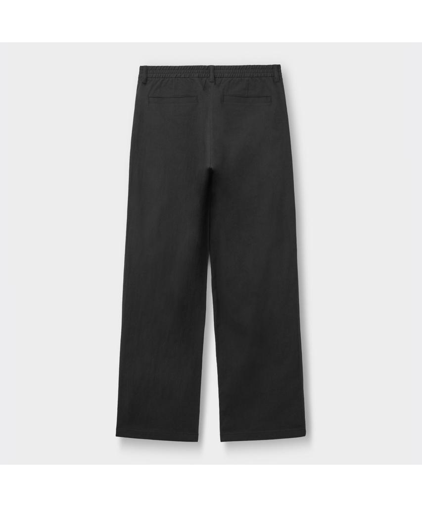 Keoseuuteommellou Black Loose Fit Tucked Cotton Pants Cwpam26322Bkx