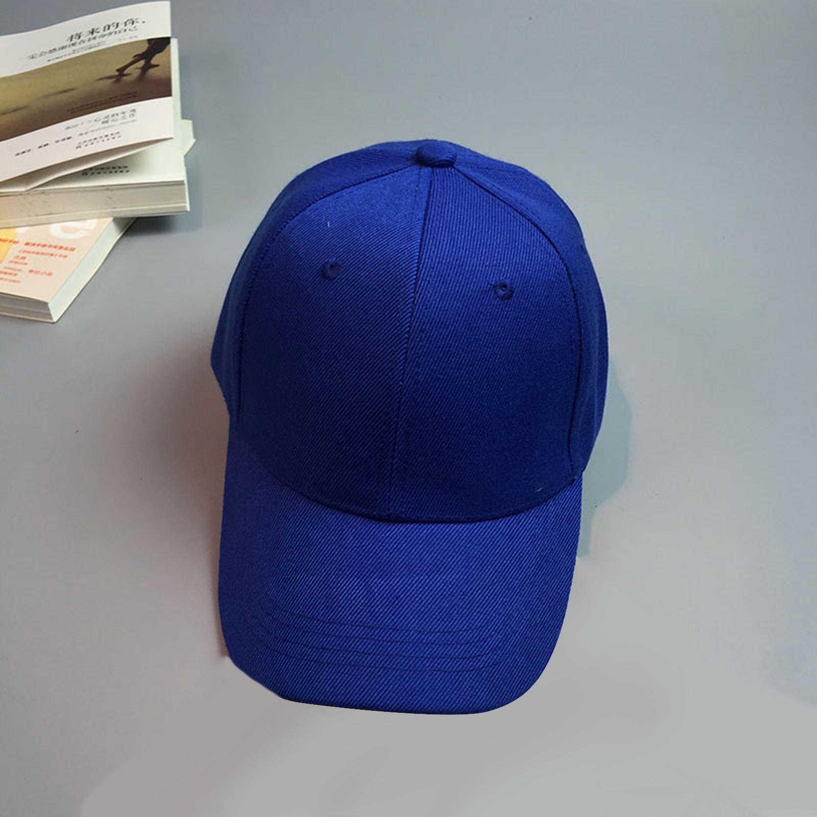 Men And Women Baseball Cap Blank Hat Color Hat Sun Hat синий