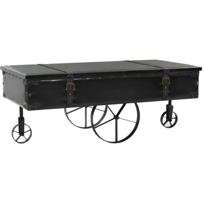 VidaXL Table basse MDF et bois de sapin 110 x 55 x 43 cm