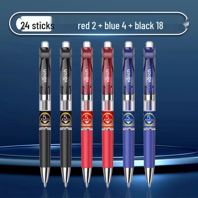 Beifa V8 Click Gel Pen 0.5mm - Student Exam & Office Use, Large-Capacity Signature Pen.