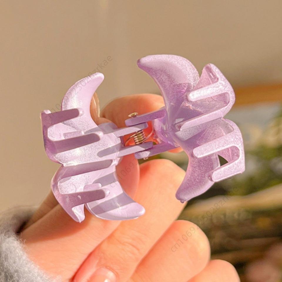 Hawaiian Gradient Hair Clips Flower Hair Claw Mini Fashion Head Wear Hairpin for Women Baby Girls Crab Barrette Hair Accessories