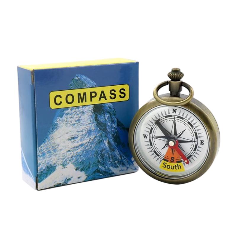 

Outdoor Bronze Pocket Compass with Clip (2-Pack)