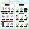 P15 Label Printer Sticker 12*40mm Label Tape Thermal Printer Paper 160pcs/roll Compatible Phomemo D30 Marklife P12 P11 Labelle