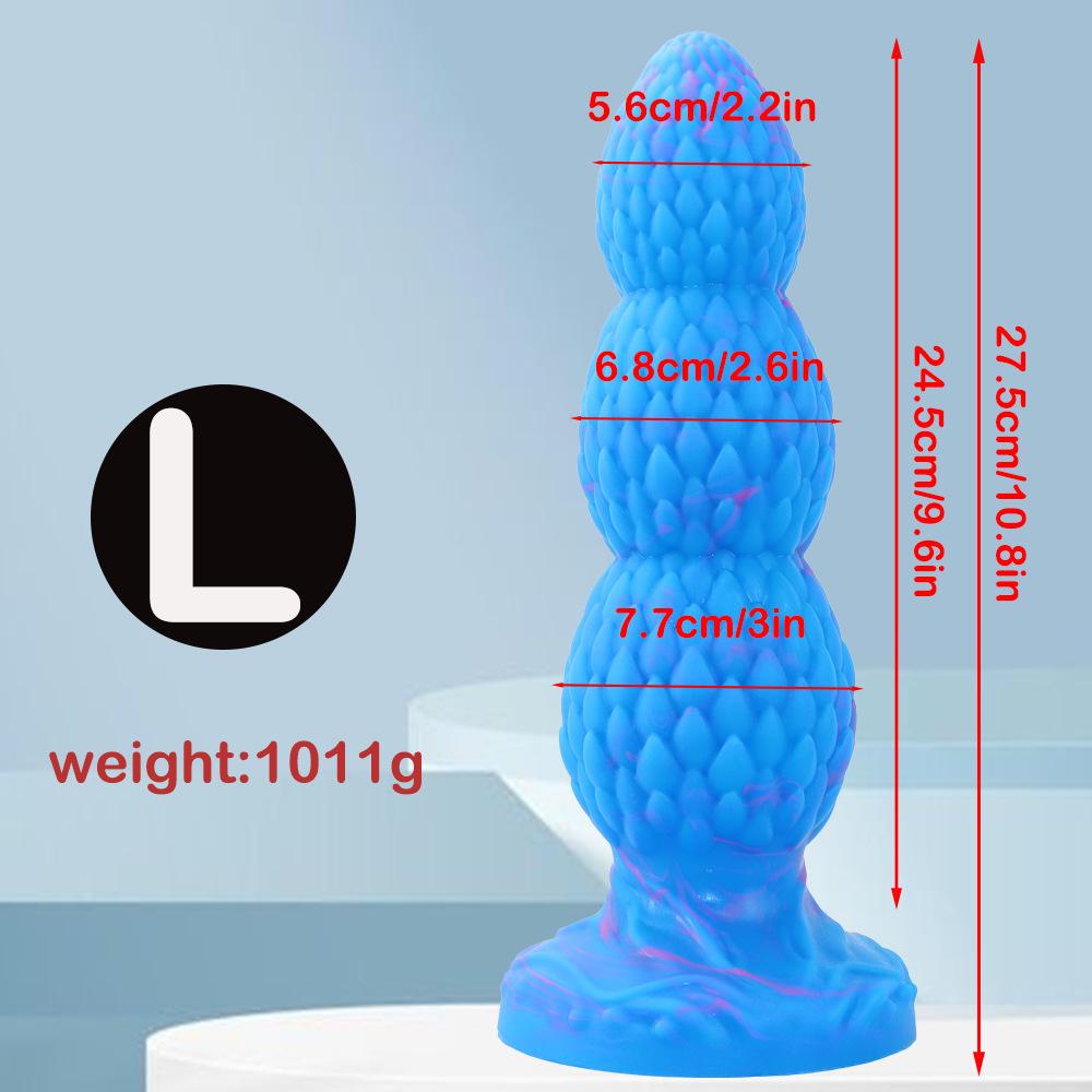 Oversized Alien Silicone Anal Plug - Extra Thick Large Dildo for Men Women, BDSM Backdoor Stretching Adult Sex Toy