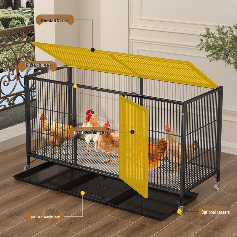Large Reinforced Chicken Coop: Multi-Use Iron Cage for Chickens, Chicks, Pigeons, and Ducks