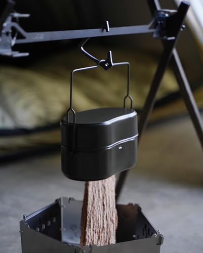 MiliCamp Combat Messenger Type 2 (Orange) Reproduction Edition, JSDF Mountaineering Messenger Type 2, 2-Cup Capacity, Camping Pot, Steam Cooker, with