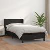3130697 vidaXL Divan Bed with Mattress Black 90x200 Cm Faux Leather