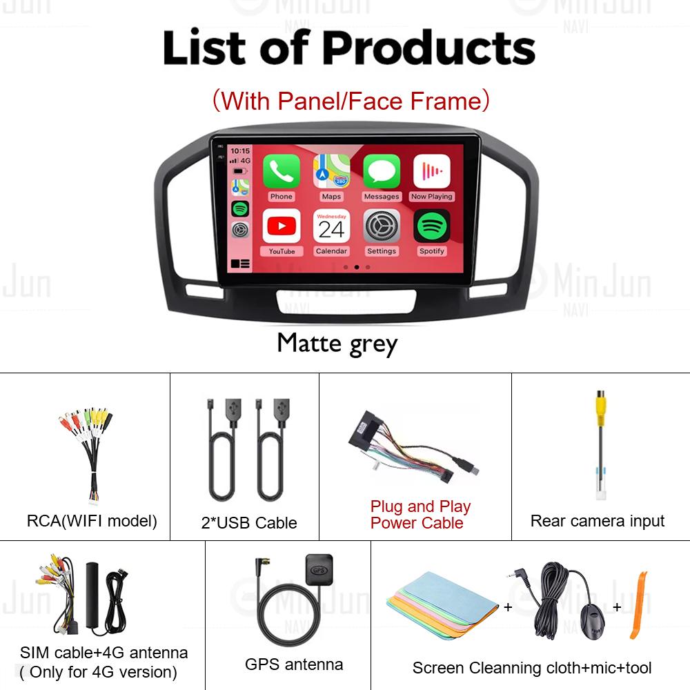 9Inch Car Radio For Buick Regal Opel Insignia 2009 - 2013 Stereo Multimedia Video Player Wireless CarPlay Android Auto 4G+WiFi