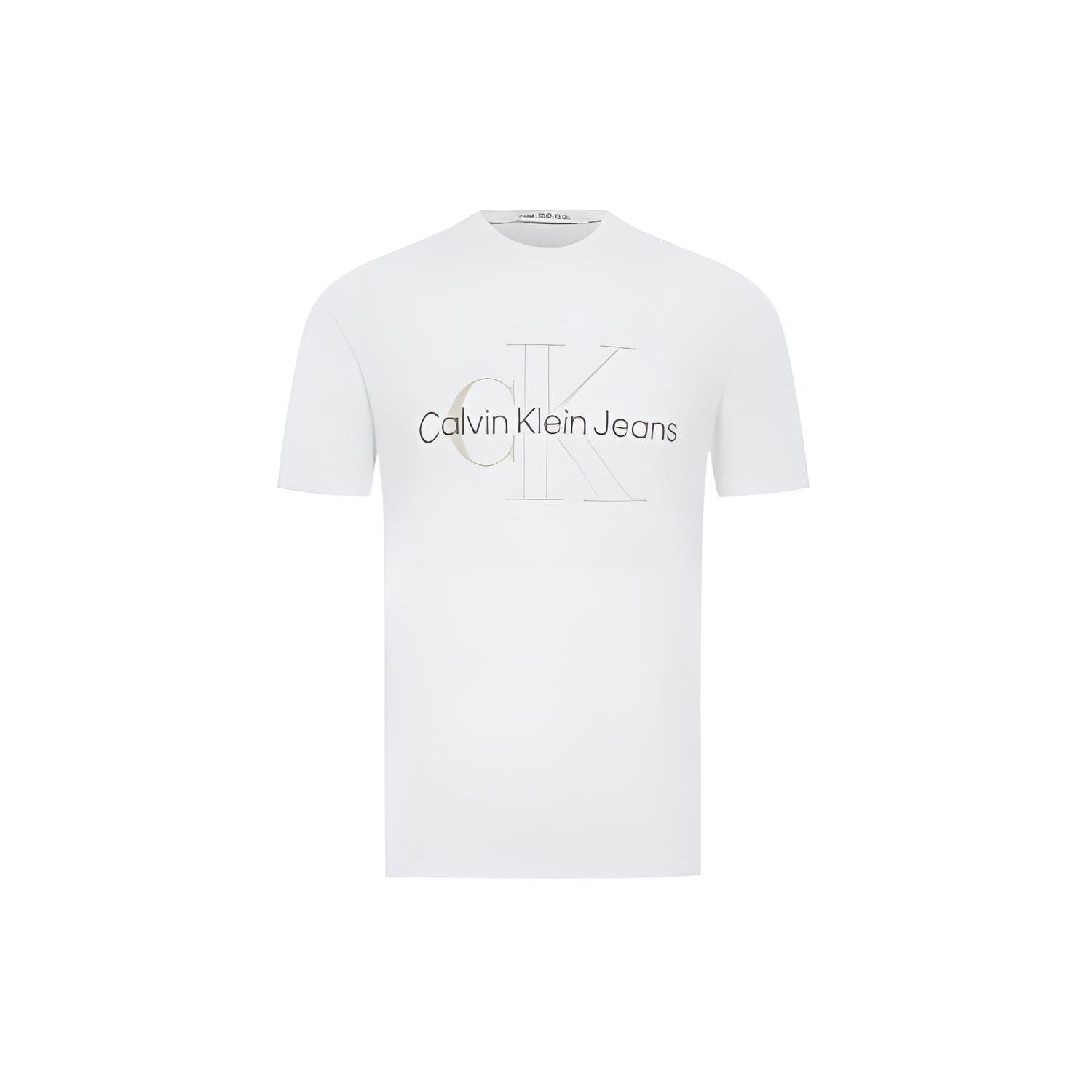 

Calvin Klein Однотонная футболка с круглым вырезом и коротким рукавом с принтом, мужские топы, белые J320568-YAF XL