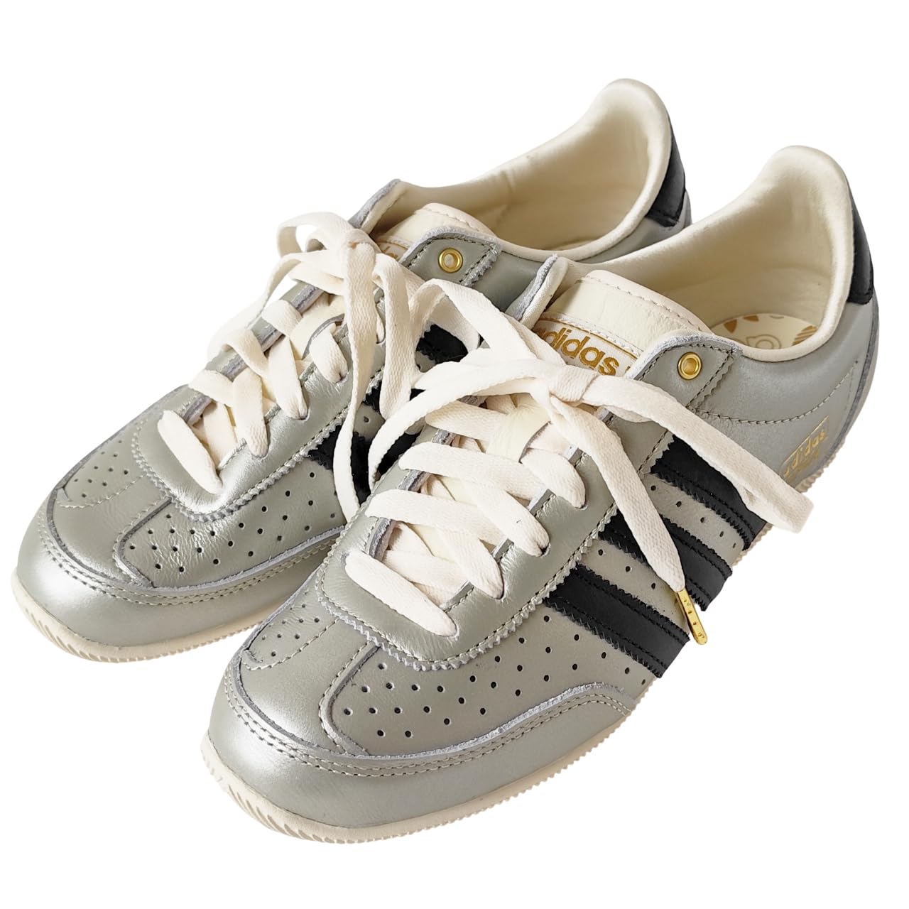 Adidas JAPAN W Metallic Sneakers JS4015 in White White Japanese shoe numerical Alumina/Core Black/Cream (Alumina/Core Black/Cream (JS4015), size,