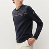 Fila Retro Diamond Print Color Block Sports Crew Neck Sweatshirt Men Sweatshirt Legendary-Blue F11M111203FNV
