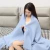 Pure Cotton 90x180 Waffle Weave Tassel Bath & Beach Towel Shawl - Honeycomb Design, No Shed Gauze.