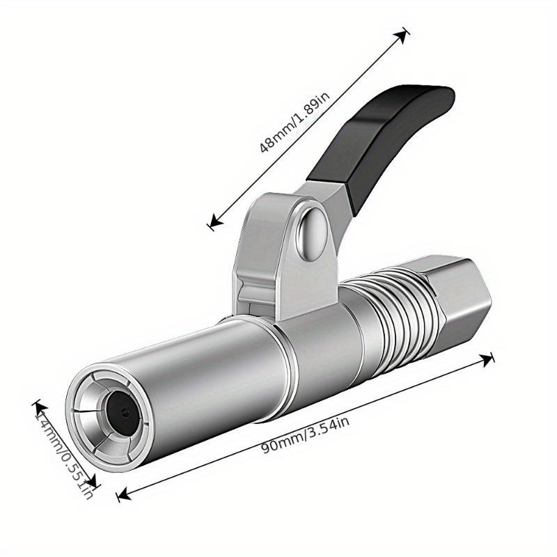 Heavy Duty Grease Coupler: Quick Release, High Pressure. Leak-proof, Lock Pliers Design, New Lubrication Tip. Ideal for Grease Guns. Perfect for Mecha