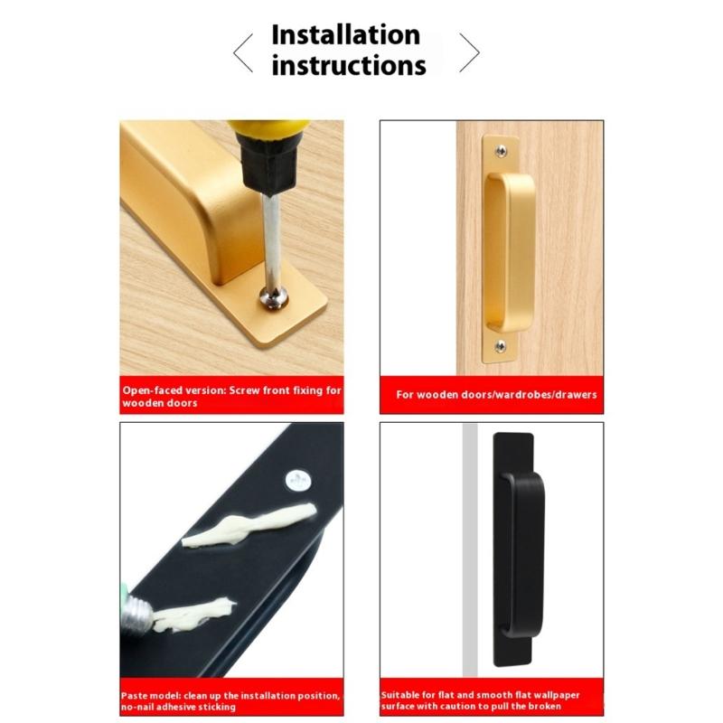 Multipurpose Sliding Door Handle Convenient for Cabinets and Glass Door Comfortable Grip Modern Hardware Daily Use