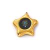 2 PCs 304 Stainless Steel Religious Charms 18K Gold Plated Enamel Evil Eye Pendants For DIY Necklace Jewelry Making Findings