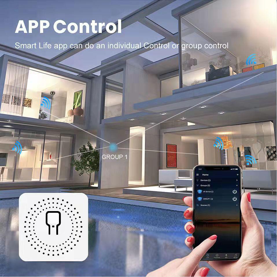 Mini Hidden Smart WiFi Switch with Voice & App Control for Concealed Installation
