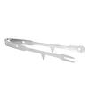 Kitchen Tong with Tip 316 Stainless Steel Anti Slip BBQ Grill Tong with Fork for Steak Meat Vegetables Cooking Serving