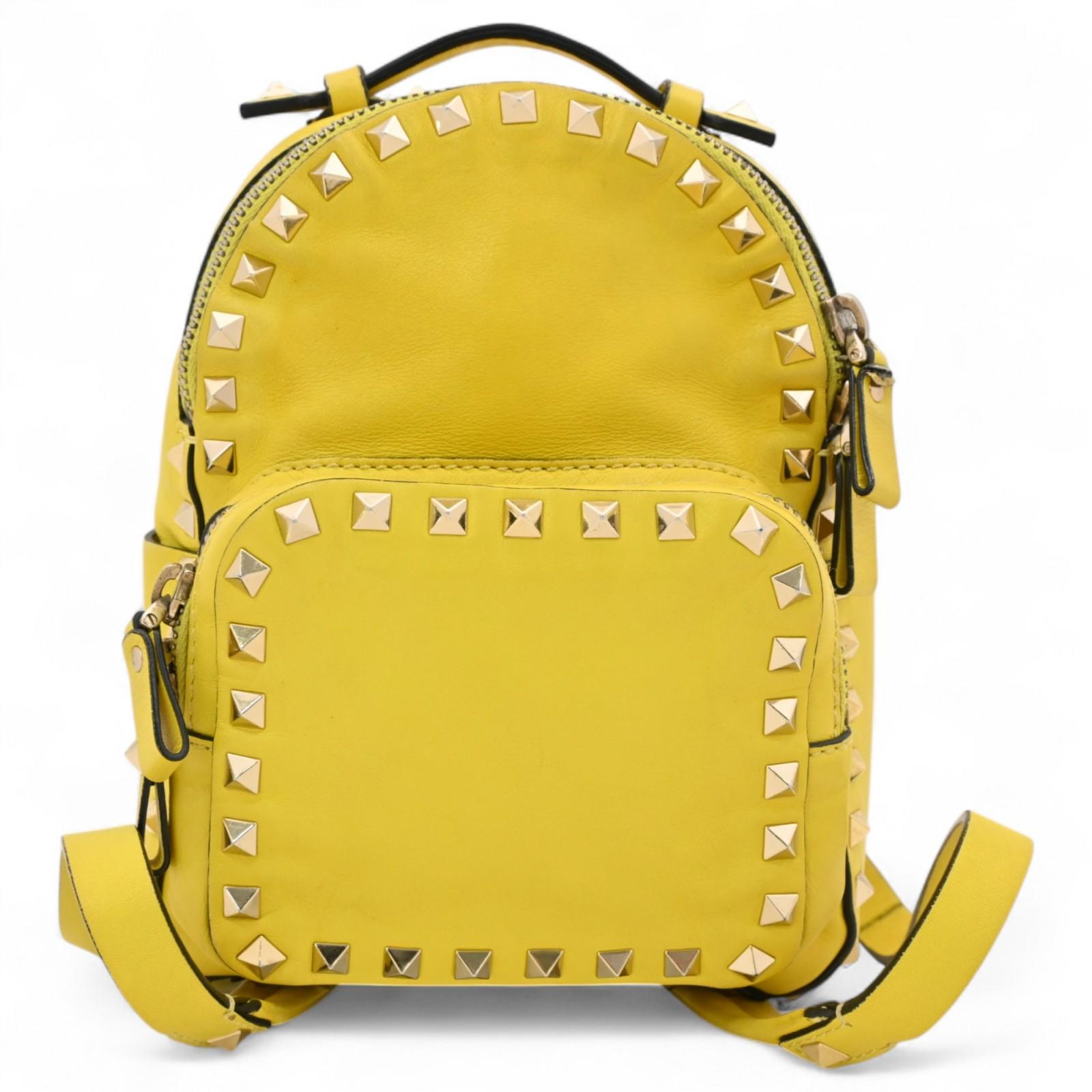 

Auth Valentino Rockstud Backpack Leather Rucksack va8828yu