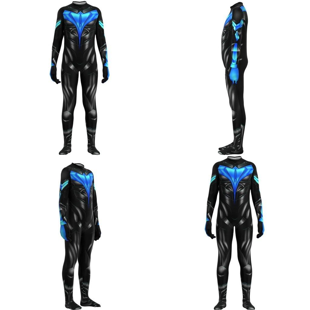 Titans 2 Nightwing Halloween Bodysuit Set For Adults And Kids