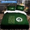 Green Bay Packers Bettwäsche-Set 3-teilig, inklusive 1 Bettbezug und 2 Kissenbezügen. Perfekt für Weihnachten, ideal für Schlafzimmer, Studentenwohnheim