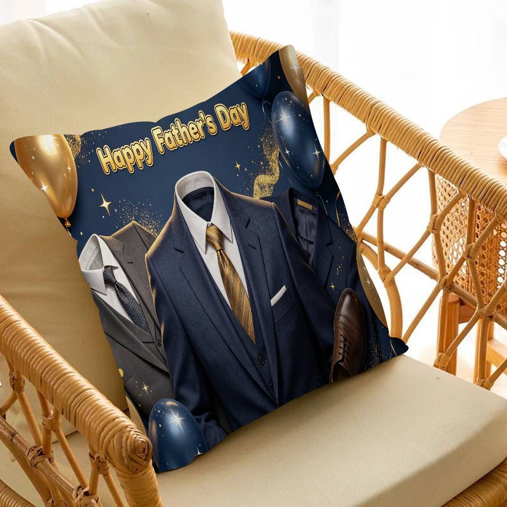 Happy Father's Day Personalized Pillow Cover Kids Bedroom Wild Party Decor Pillowcase kid Birthday shower Gift