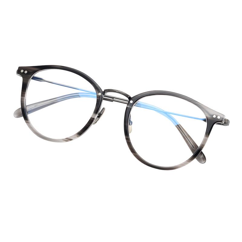 Unisex Korean Style Round Pure Titanium Myopia Glasses Frame – Transparent Optical Frame