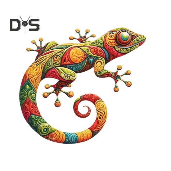 

Настенное искусство геккон украшение металлическая ящерица настенное украшение красочный настенный геккон для садового забора домашний декор фермерского дома разноцветный