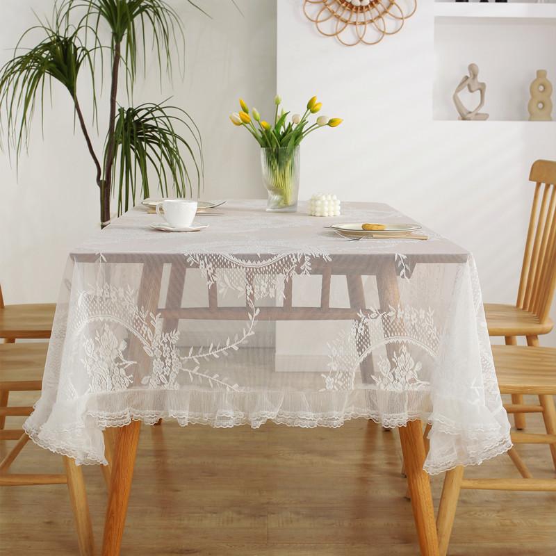 French Romantic Pastoral Lace Tablecloth Dessert Table Wedding Decoration Photo Coffee Table Tablecloth Table Cloth
