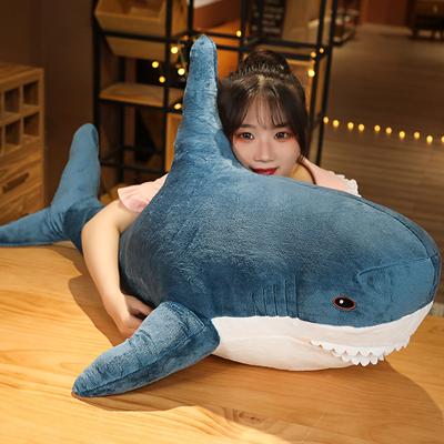 15–140 cm Kawaii Hai-Plüschtier, großes Stofftier, superweich, bunte Puppe, Wal, großes langes Schlafkissen, Partygeschenk für Kinder
