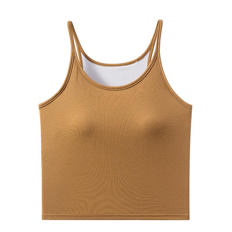 

2026 Zodiac Red Sports Bra with Chest Pads - Women s Strappy Vest Style Large