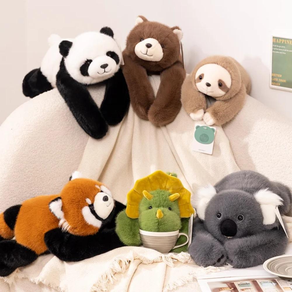50/60/65cm Long Arm Stuffed Animal Arm Weighted Soft Plush Pillow Raccoon Koala Bear Sloth Dinosaur Gift for Boys and Girls