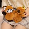 Rabbit Animal Doll Keychain Raccoon Plush Toys Small Pendant Capybara Plush Keychain  Kids Gifts