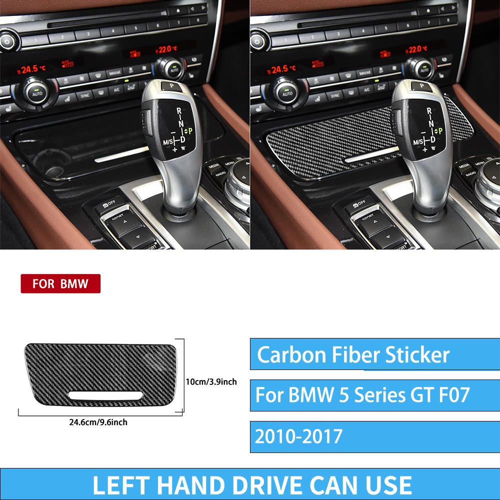 Carbon Fiber Car Accessories Interior Gear Shift Dashboard Window Lift Cover Stickers Trim For BMW F07 5 Series GT 2010-2017