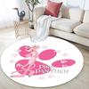 Pink Panther Pattern Round rug,Carpet Rug for Living Room Bedroom Playroom ,Non-slip Floor Mat,Holiday Gifts and Birthday Gifts.