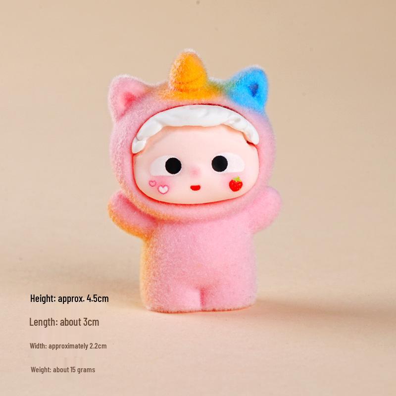 Dezhi Jewelry Cartoon Flocking Mini Desktop Ornament Toy Figurine