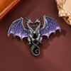 Matte Finish Metal Double Headed Dragon Brooch 1Pcs Unisex Animal Pin Fashion Accessory for Blazer Backpack Daily Outfit