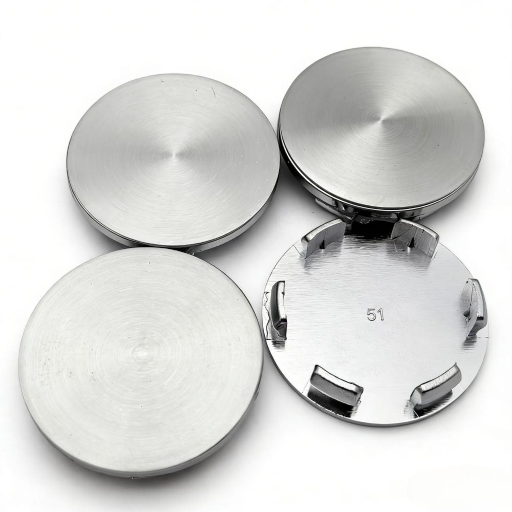 4pcs No Logo Black/Silver Emblem Car Wheel Center Caps 51MM 46MM Wheels Hub Cap Rim Hubcaps Dust Cover Replace Car Accessories