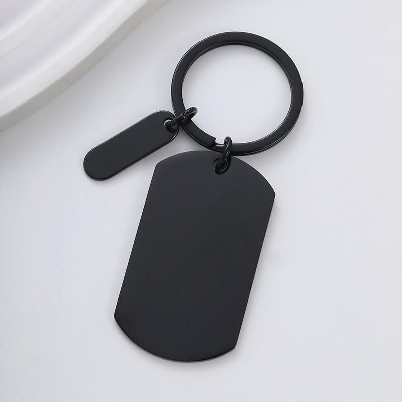Laser Engraved Stainless Steel Holiday Gift Keychain