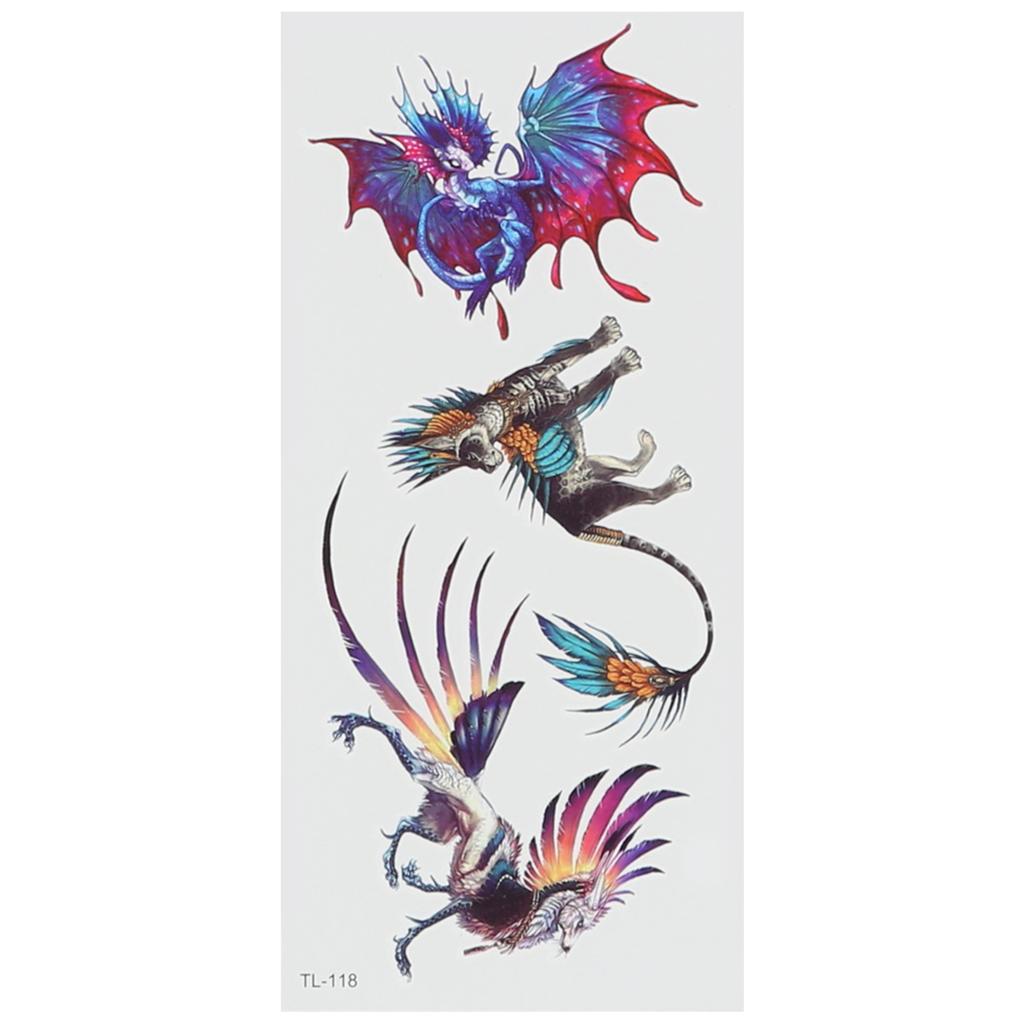 10 Pcs Temporary Tattoo Stickers Set Animal Body Makeup Waterproof Stickers for Women