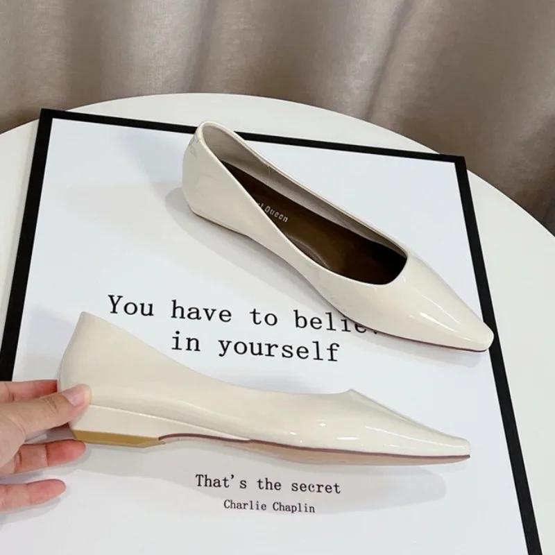 Fashion Classic Pointed Toe Women's Pumps 2024 New Solid Color Simple Female Commuting Work Shoes Fashion Versatile Shallow Mouth Shoes