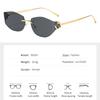 High-end New Fashion Design Personalized Sunglasses Cat Eye Polygonal Trendy Sunglasses 90293