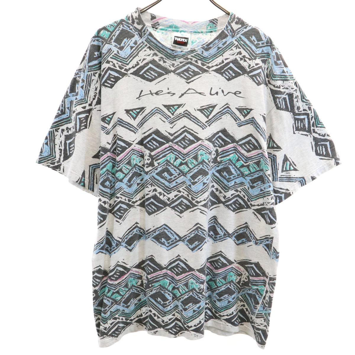 

TULTEX 90s Old Christ Overall handle Short sleeve Jesus Print T-shirt Men s Used