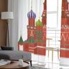 Ilustrație Catedrala Sfântul Vasile din Moscova Perdele Transparente din Șifon pentru Camera de Zi Dormitor Perdea de Fereastră Voaluri Tul Cortinas