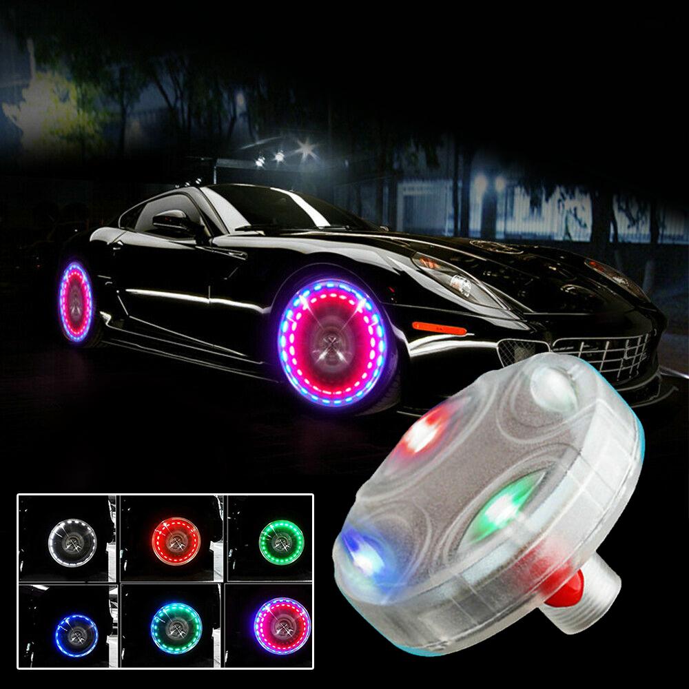 4 Modes 12 LED RGB Car Auto Solar Energy Flash Wheel Tire Light Lamp Decor Car Wheel Light Hub Bulb Tire Tyre Valve Cap Lamp
