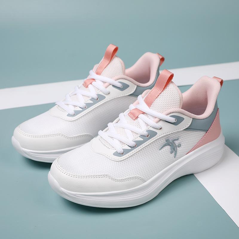 Girls spring and autumn running shoes lightweight shock absorption special running shoes ultra-light soft sole non-slip waterproof student sports