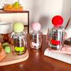 Cute Cherry Glass Cup Mirror Glass Bottle for Coffee Juice Matcha Tea Glass Portable Leak-proof Woman Glass Tumbler Water Bottle
