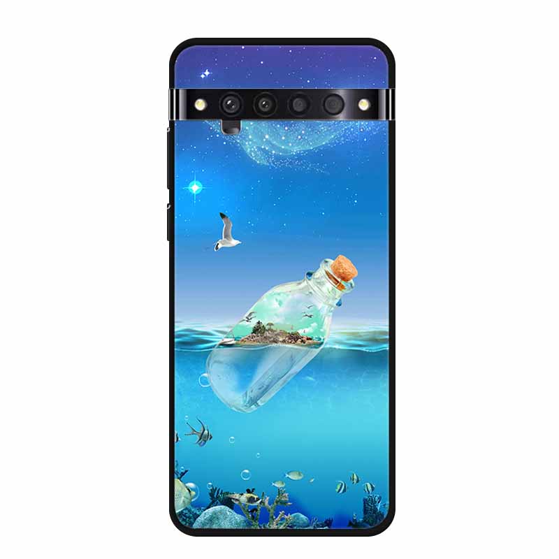 Für TCL 10 Pro Hüllen Weiches TPU Silikon Katze Löwe Rückseitenhüllen für TCL 10 Pro T799B T799H Cover Stoßfest Funda Capa TCL10Pro 6,47"