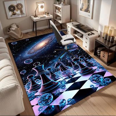 "Galactic Chess: Cosmic Board Game with Stars and Planets"Office Mat Home Decor Office Desk Chair Carpet for Office Ph16